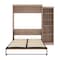 Bestar Pur Queen Murphy Bed with Storage Unit (90W) in rustic brown 26888-000009 - alternate 7